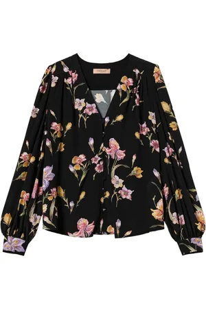 Twin-Set Crêpe de chine floral shirt