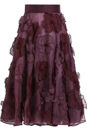Dolce & Gabbana Floral-appliqué midi skirt