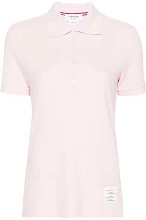 Thom Browne Logo-patch piqu?? polo top