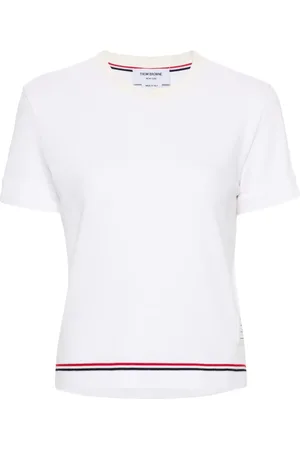 Thom Browne RWB-stripe piqu??-knit top