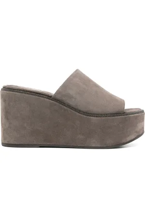 Brunello Cucinelli 95mm suede sandals