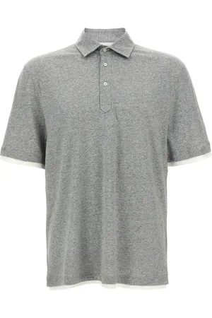 Brunello Cucinelli Mélange-effect polo shirt
