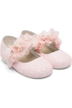 Babywalker Floral-appliqu?? ballet flats