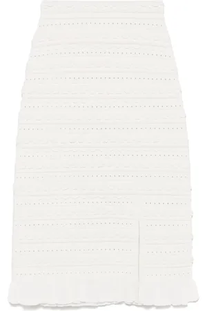 Sandro Floral-appliqué midi skirt