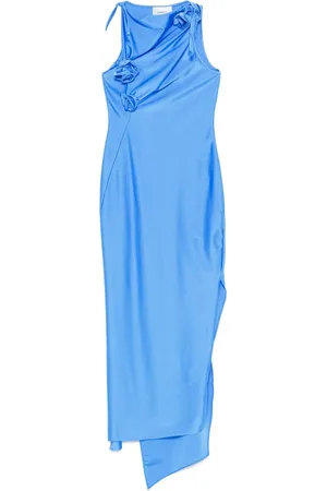 COPERNI Floral-appliqu?? asymmetric maxi dress
