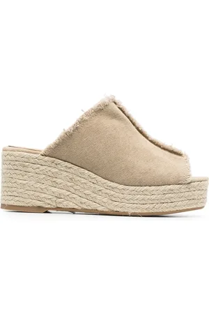CASTA Frayed espadrille mules