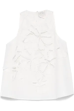 FORTE FORTE Floral-appliqu?? blouse
