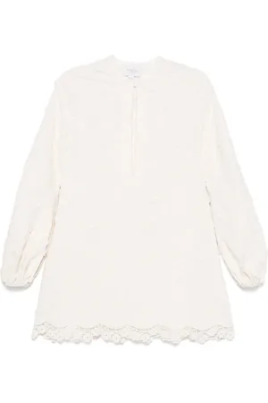 Giambattista Valli Floral-appliqu?? mini dress