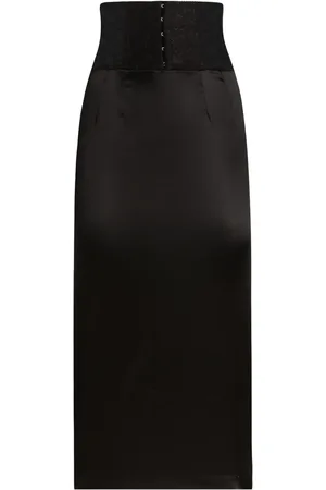 Dolce & Gabbana Lace-appliqué midi skirt