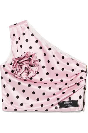 Balmain Floral-appliqué top