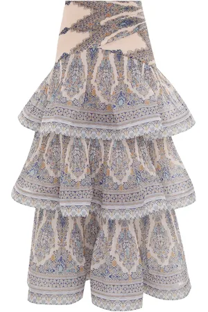 ZIMMERMANN Tiered pliss??-effect maxi skirt