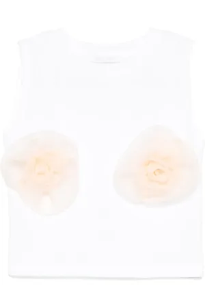 MISS GRANT Floral-appliqu?? top