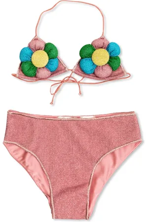 Oseree Floral-appliqué bikini set