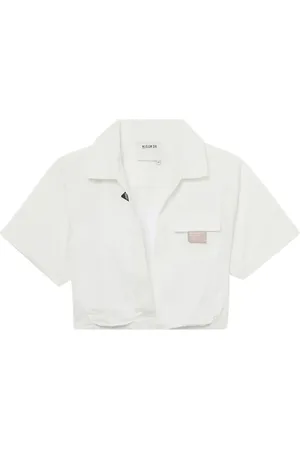 Musium Div. Logo-appliqué layered cotton top