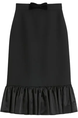VALENTINO GARAVANI Crepe Couture midi skirt