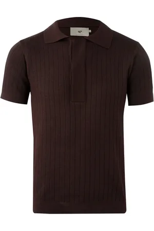 MISCI Ribbed-knit polo shirt