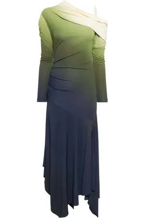 MONSE Off-shoulder ombré jersey dress