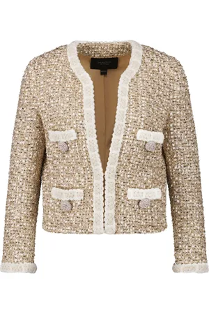 Giambattista Valli Contrasting-trim boucl?? jacket