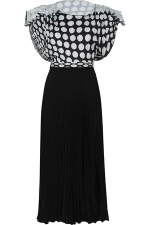 Maison Margiela Polka dot pleated midi dress