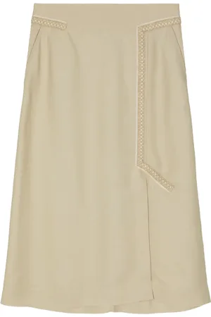 SHIATZY CHEN Panelled wool midi skirt