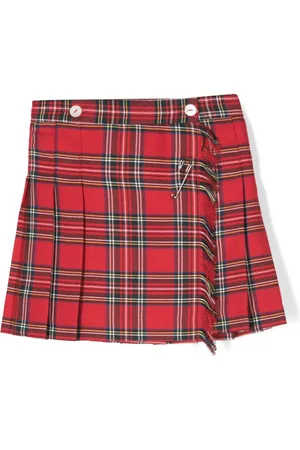 Mariella Ferrari Tartan-check flared miniskirt