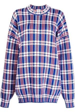 Vetements Check-print merino jumper