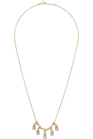 LEANDRA BAGS 18kt yellow Taper-5 diamond necklace