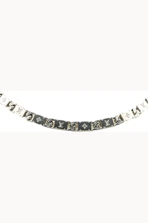 LOUIS VUITTON 2023 Stainless Steel Monogram Tied Up Necklace costume necklace