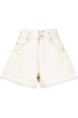 ULLA JOHNSON Wide-leg high-waisted shorts