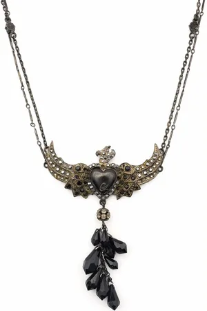 Christian Lacroix 1980s heart bird necklace
