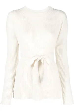 Fabiana Filippi Slit-detail ribbed-knit top