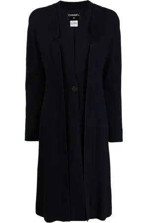 CHANEL 1999 single-breasted layered coat