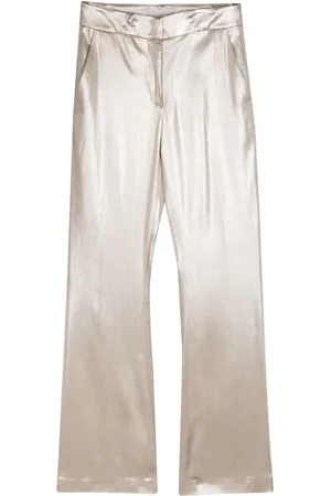 GENNY Lamé flared trousers