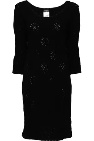 CHANEL 2000 boat-neck knitted dress