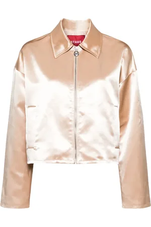 Staud Lennox satin-finish jacket