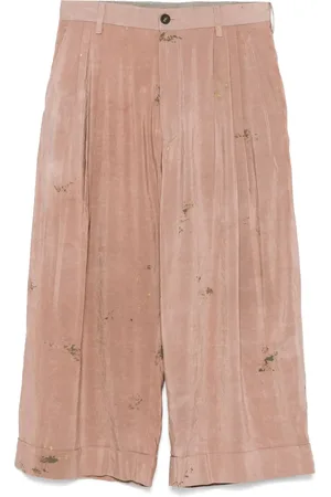 ZIGGY CHEN Painterly-print trousers