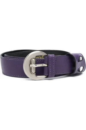 VERSACE 1970s leather buckle belt