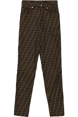Fendi Zucca-jacquard straight jeans