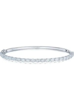 Kwiat 18kt white gold oval diamond bangle