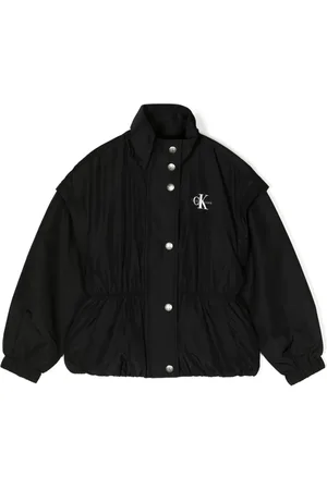 Calvin Klein Logo-print press-stud fastening jacket
