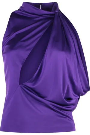 VERSACE Asymmetric draped top