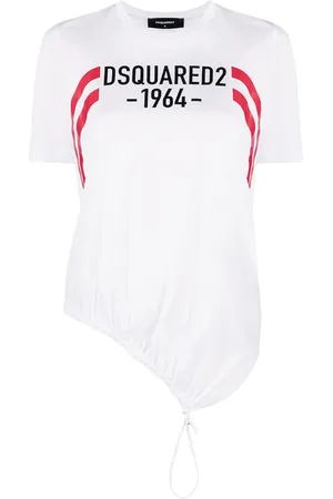 Dsquared2 Logo-print drawstring-hem T-shirt