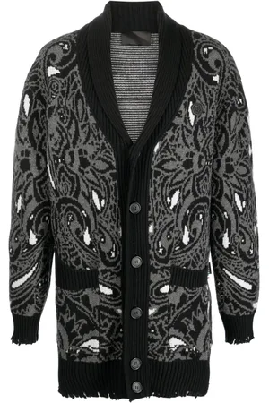 Philipp Plein Wool paisley-pattern cardigan