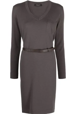 Fabiana Filippi Knitted V-neck midi dress