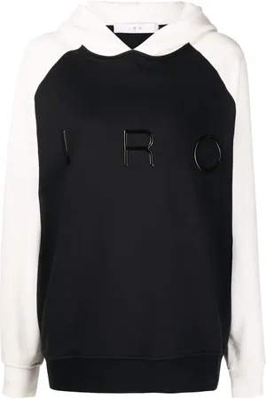 IRO Logo-print two-tone hoodie