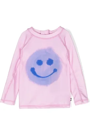 Molo Nemo smiley-motif swim shirt