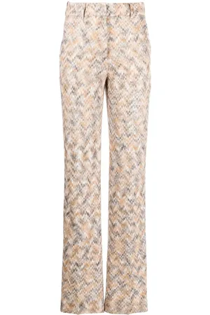 Missoni Zigzag-knit straight-leg trousers