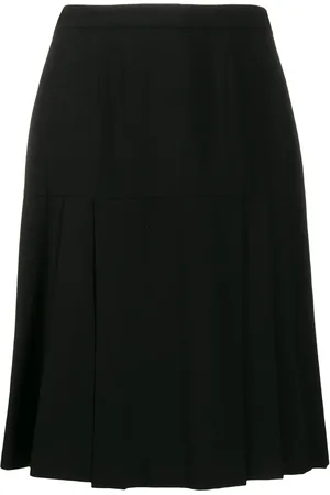 CHANEL Pleated knee-length skirt
