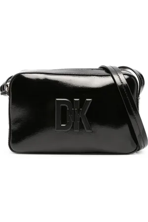 DKNY Logo-plaque leather crossbody bag
