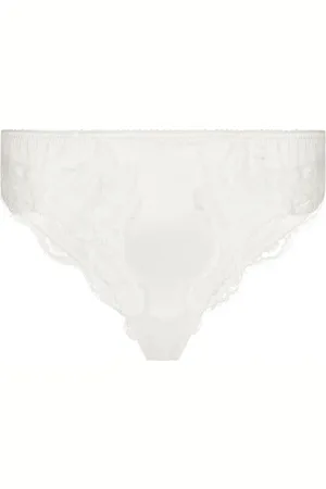 Dolce & Gabbana Lace-trim satin thong